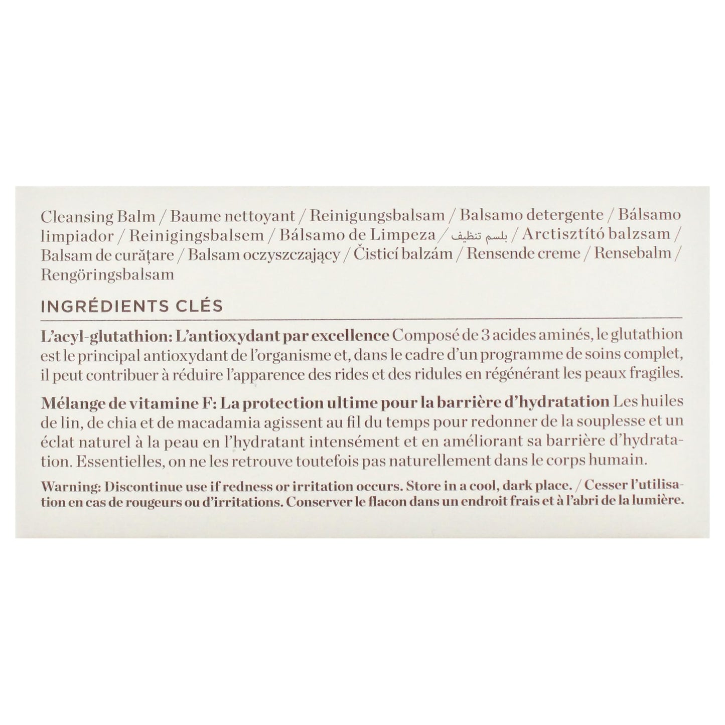 Perricone MD skincare balm label detail