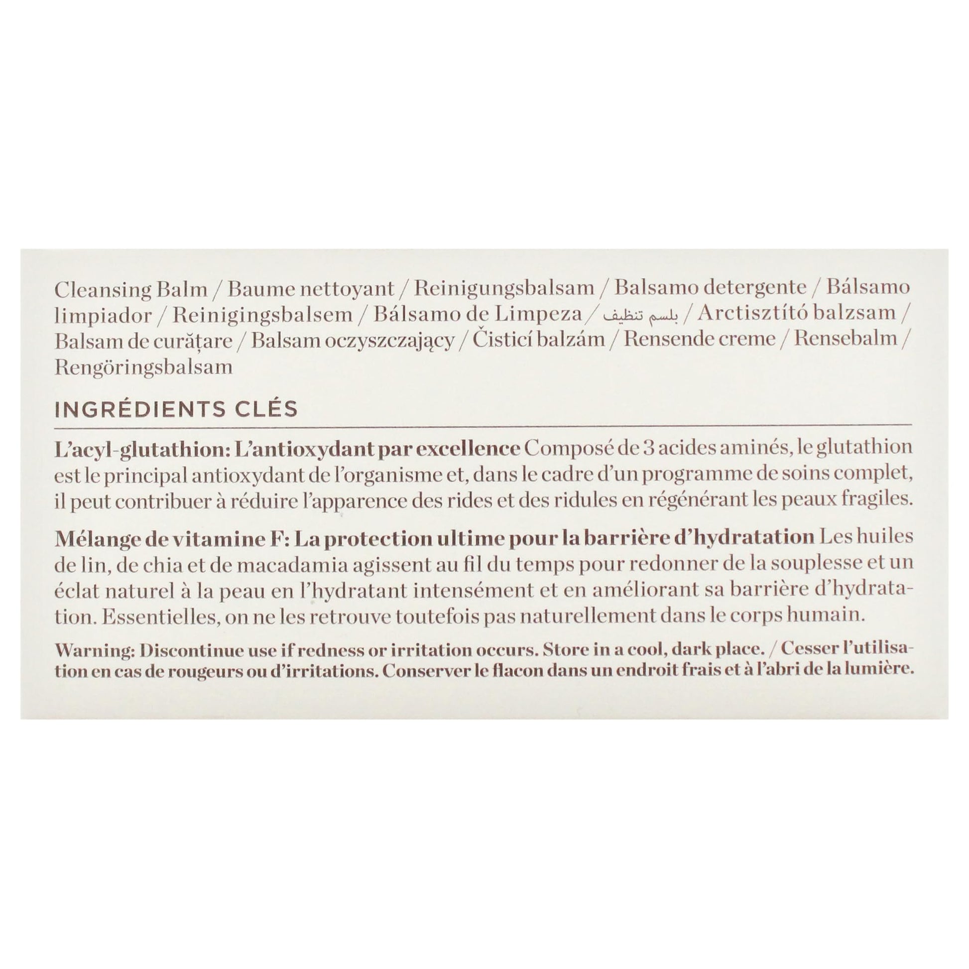 Perricone MD skincare balm label detail
