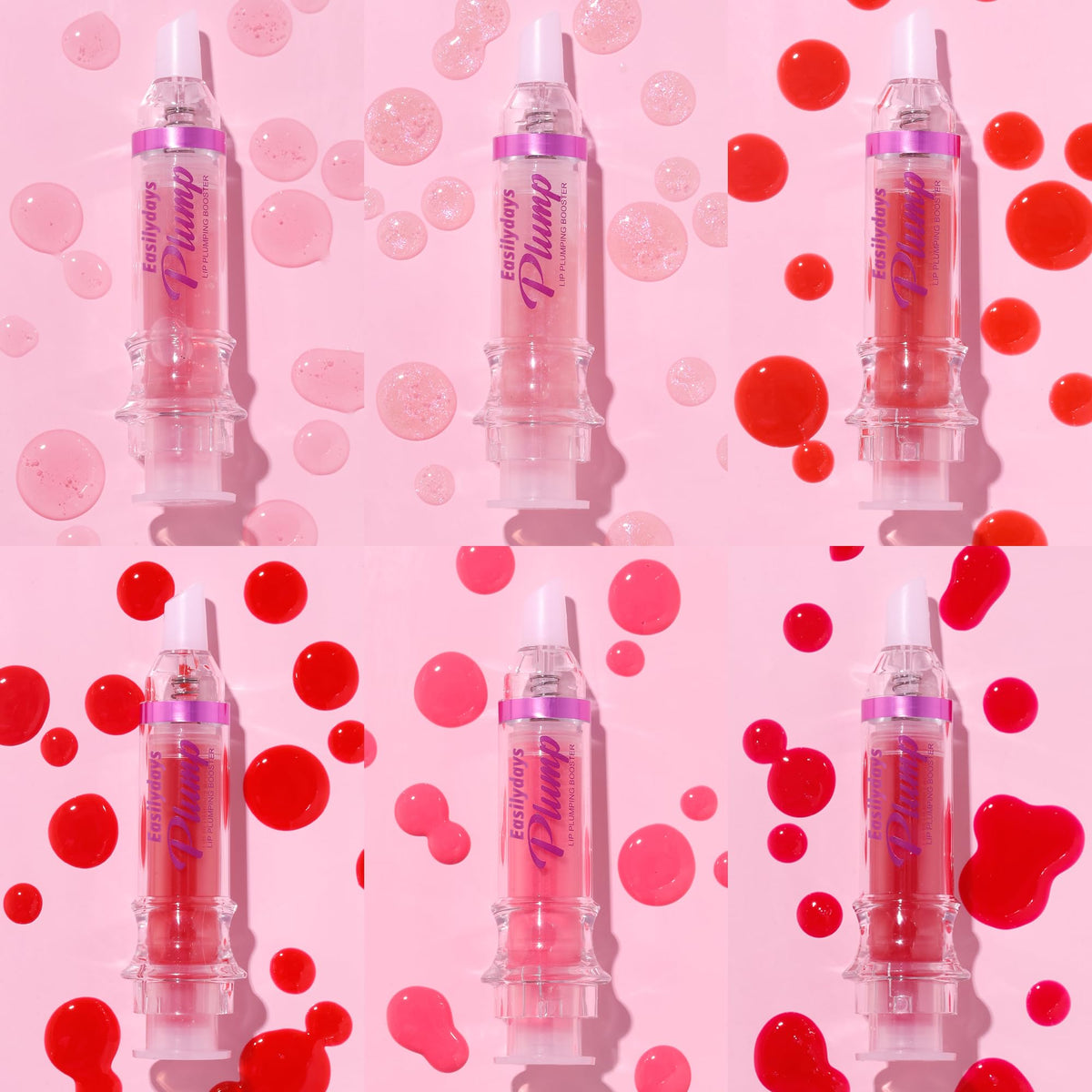 Before and after comparison of Easilydays Spicy Lip Plumper