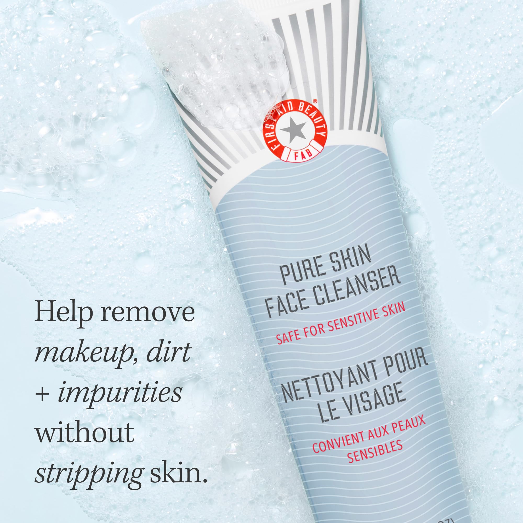 Texture shot of First Aid Beauty gentle cream to foam face wash