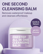 Rokkiss Cleansing Balm jar next to its open lid showing solid sorbet texture