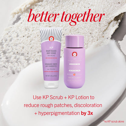 Dermatologist tested body scrub tube demonstrating the flip cap opening of the alpha hydroxy acid exfoliant.
