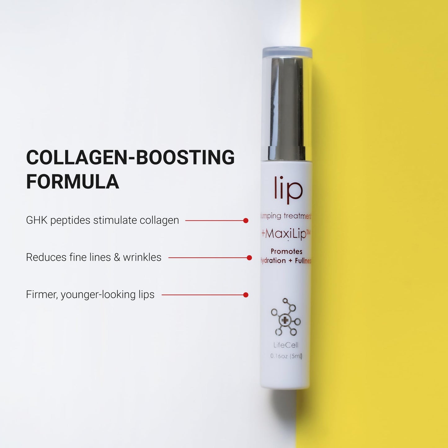 LifeCell Lip Plumping Treatment texture and glossy finish