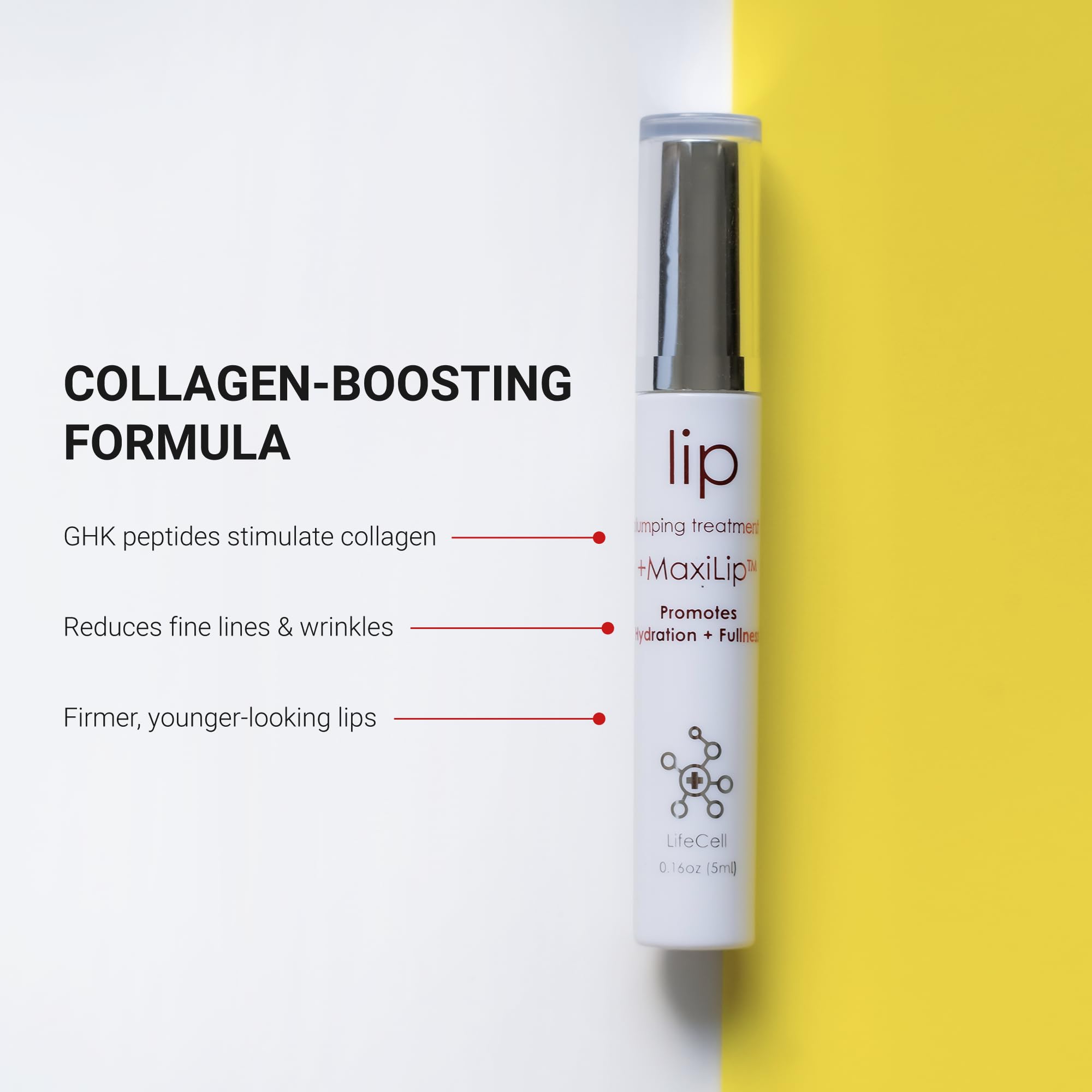 LifeCell Lip Plumping Treatment texture and glossy finish