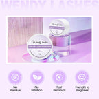 Wendy Lashes sensitive skin lash remover open jar