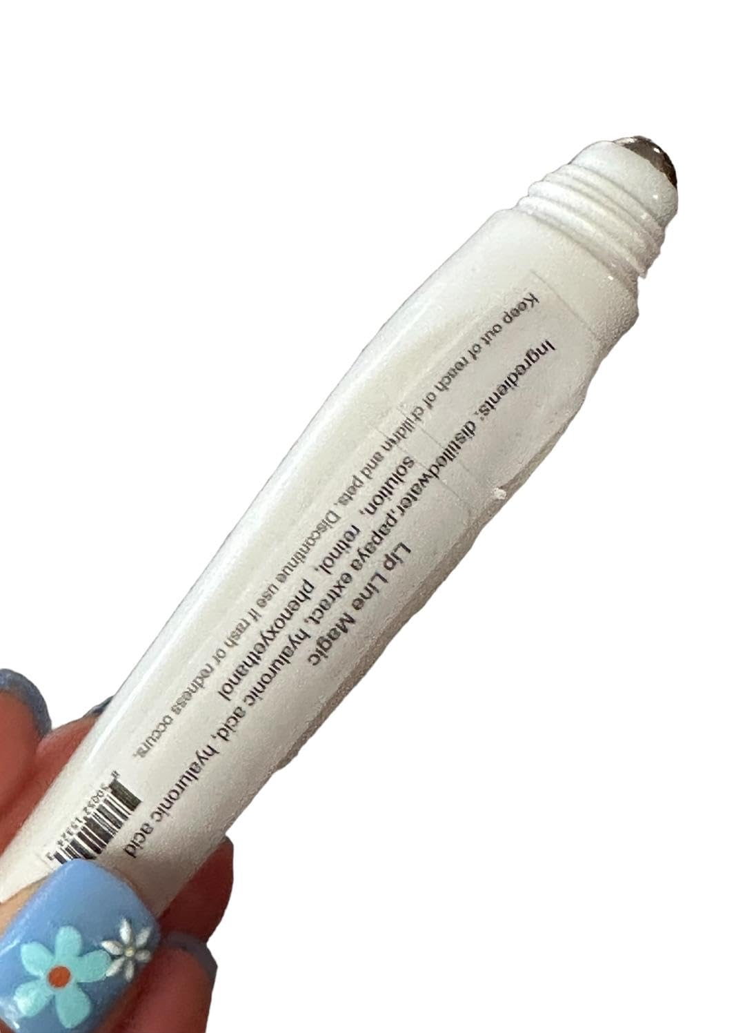Diva Stuff lip line treatment showing rollerball applicator