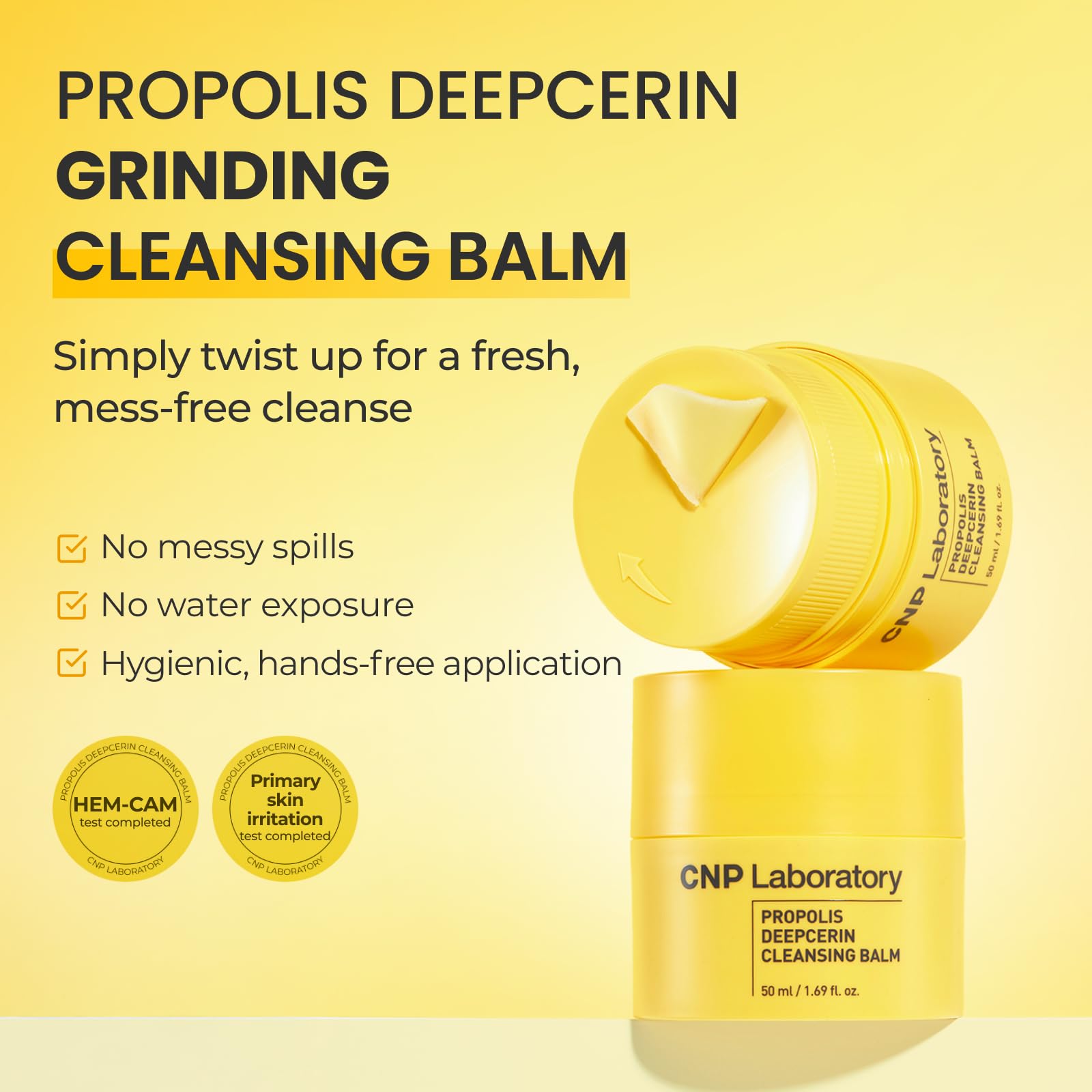 CNP Propolis Deepcerin Cleansing Balm twist-up grinding mechanism detail