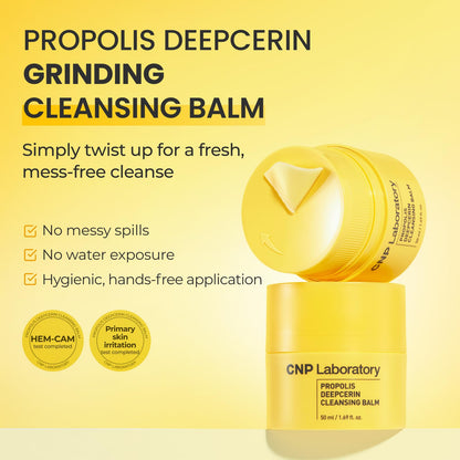 CNP Propolis Deepcerin Cleansing Balm twist-up grinding mechanism detail