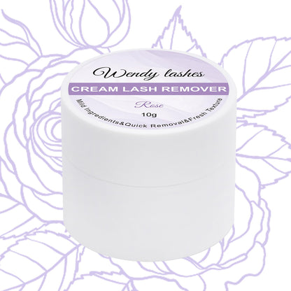 Applying Wendy Lashes cream remover with a micro brush