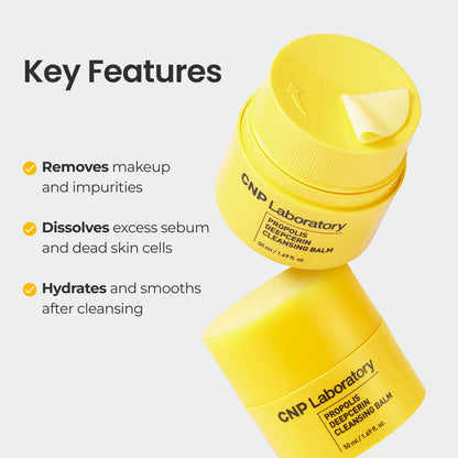 CNP Cleansing Balm showing balm to milk emulsification process