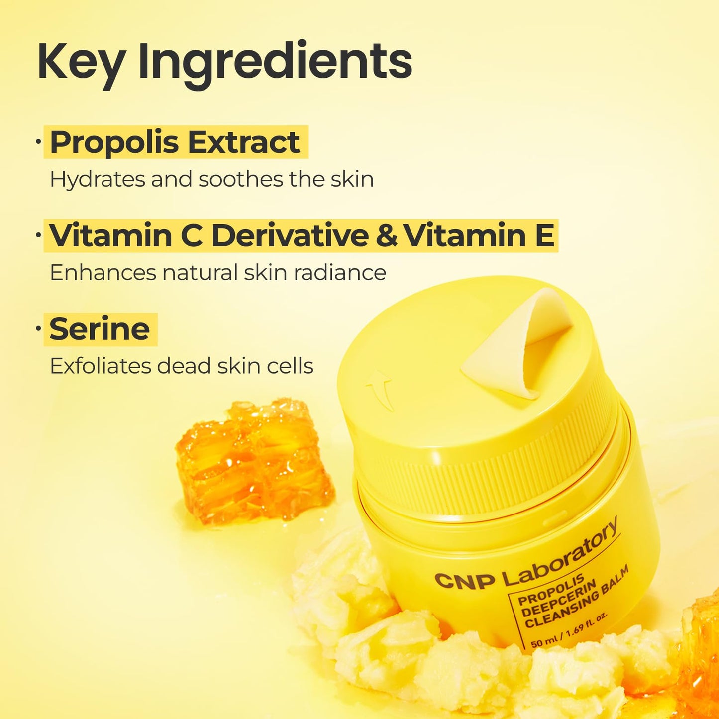 Korean skincare CNP Propolis Deepcerin Cleansing Balm bottle