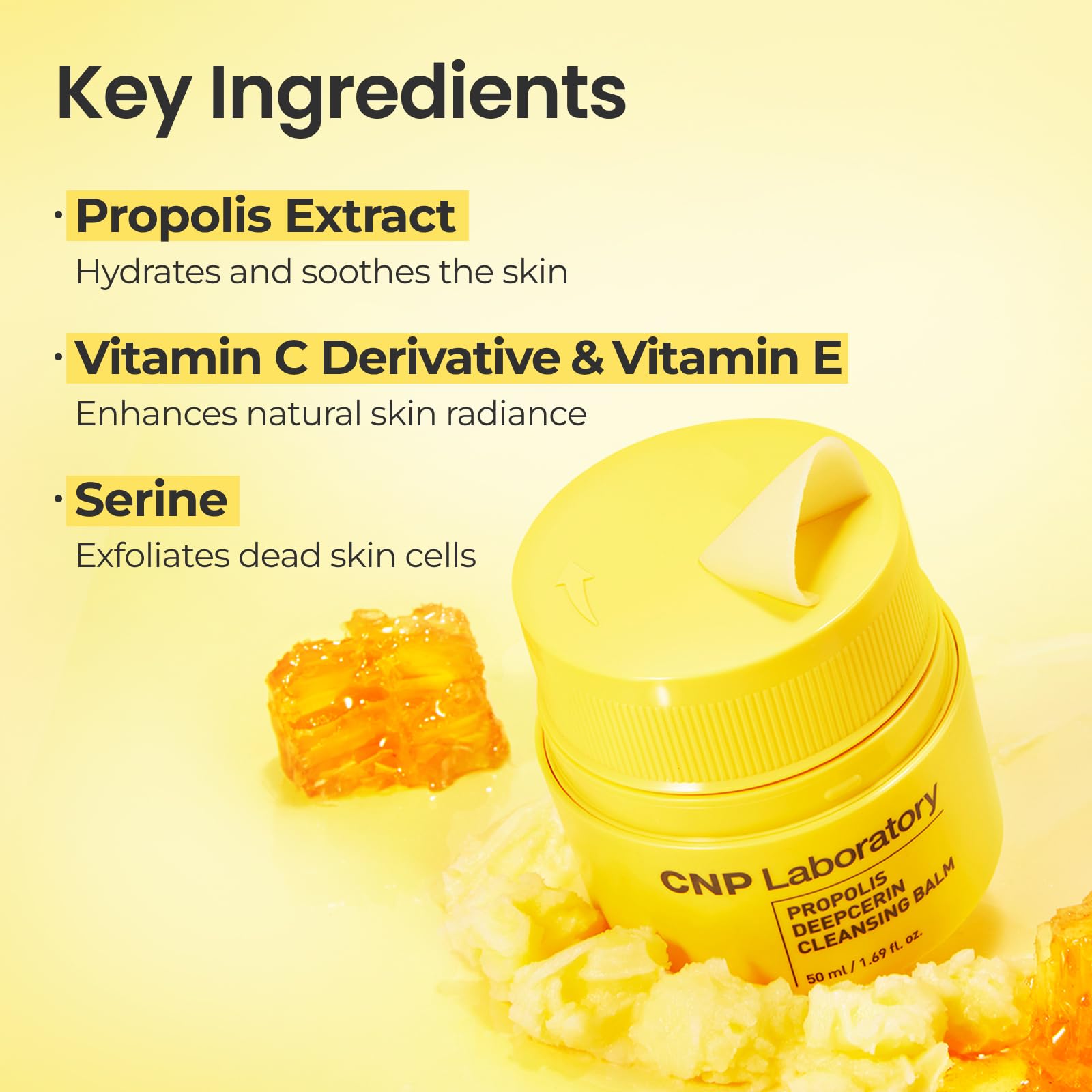 Korean skincare CNP Propolis Deepcerin Cleansing Balm bottle