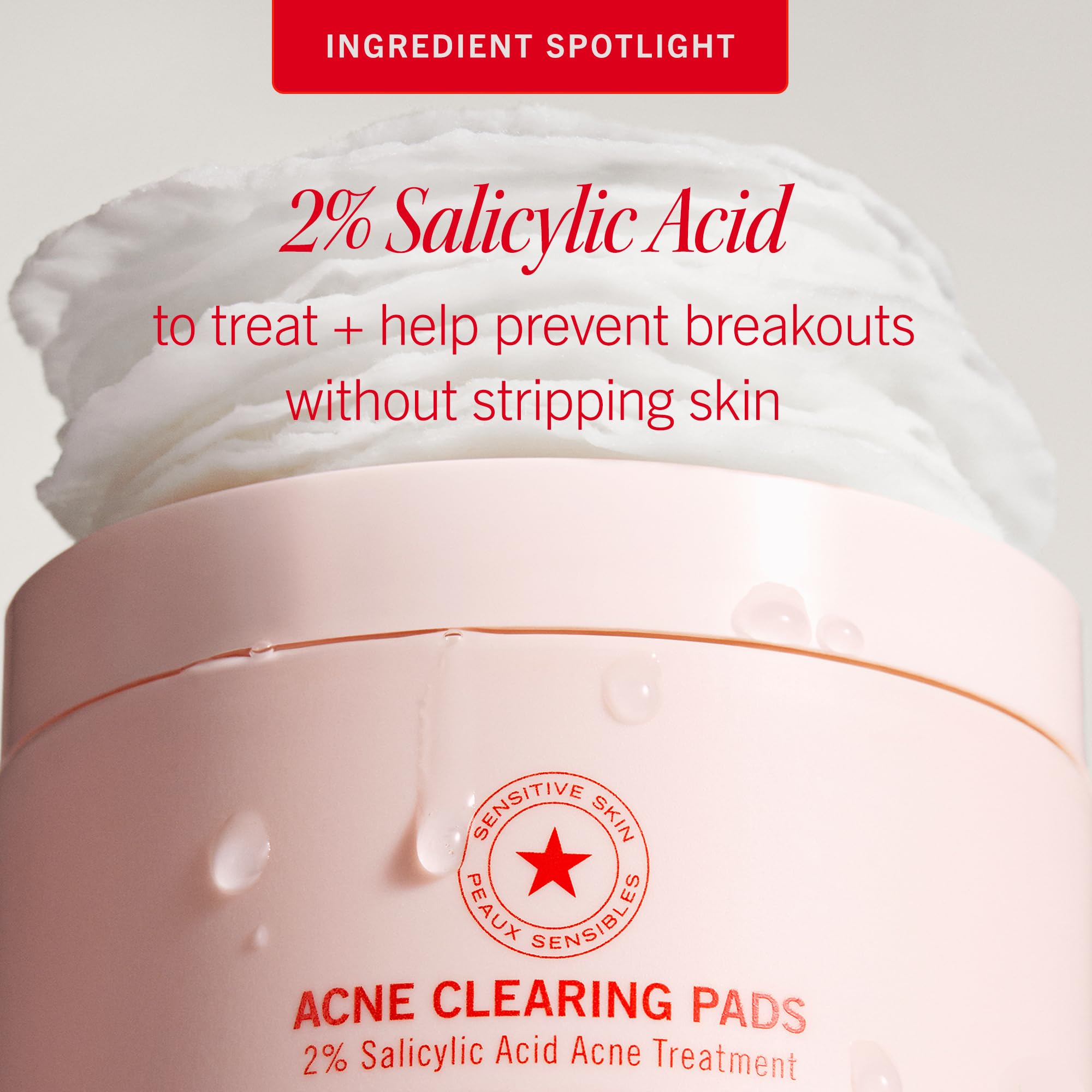 First Aid Beauty alcohol free acne pads for sensitive skin