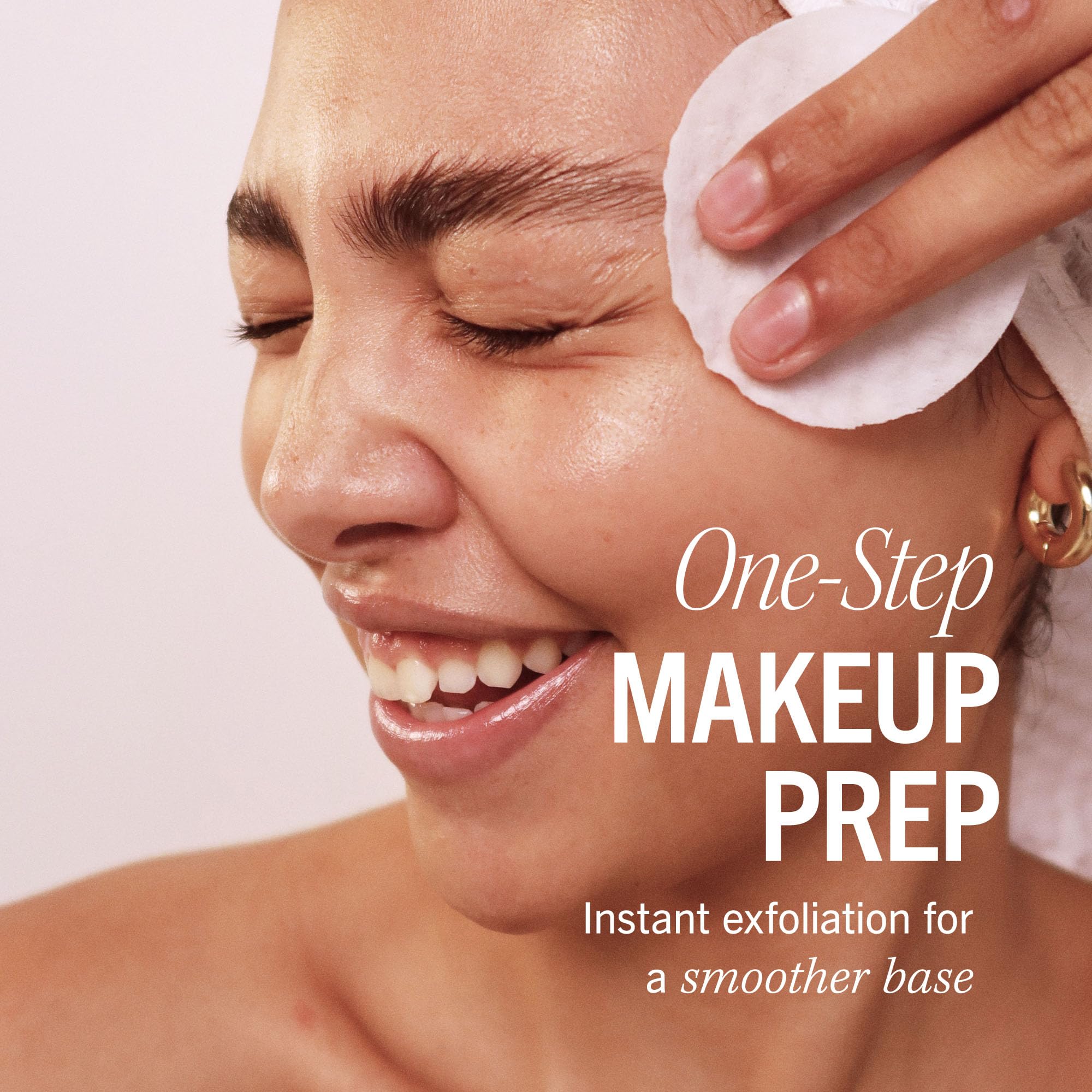 First Aid Beauty daily exfoliating face pads open jar displaying compostable pads inside
