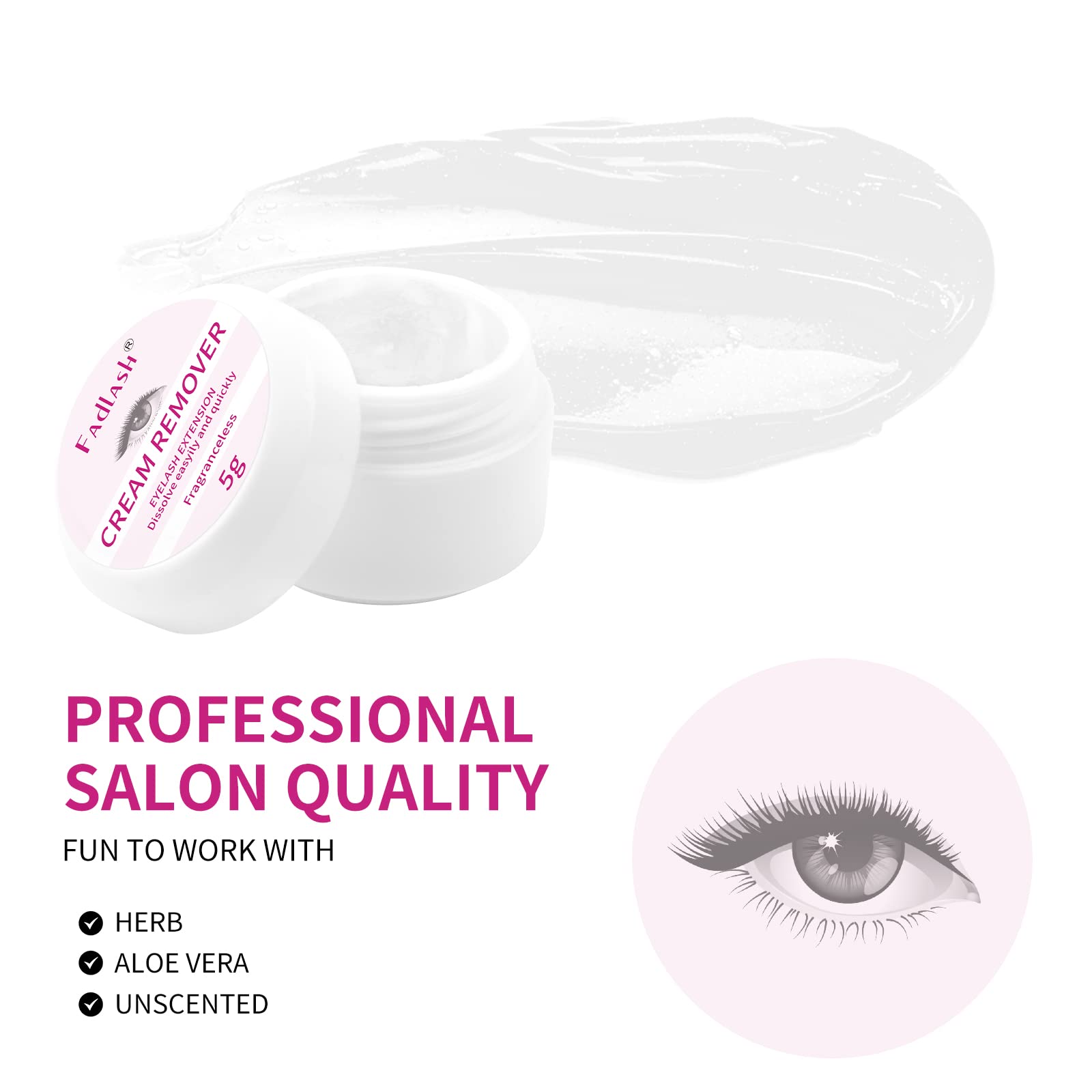 Fadlash eyelash glue remover cream for sensitive skin