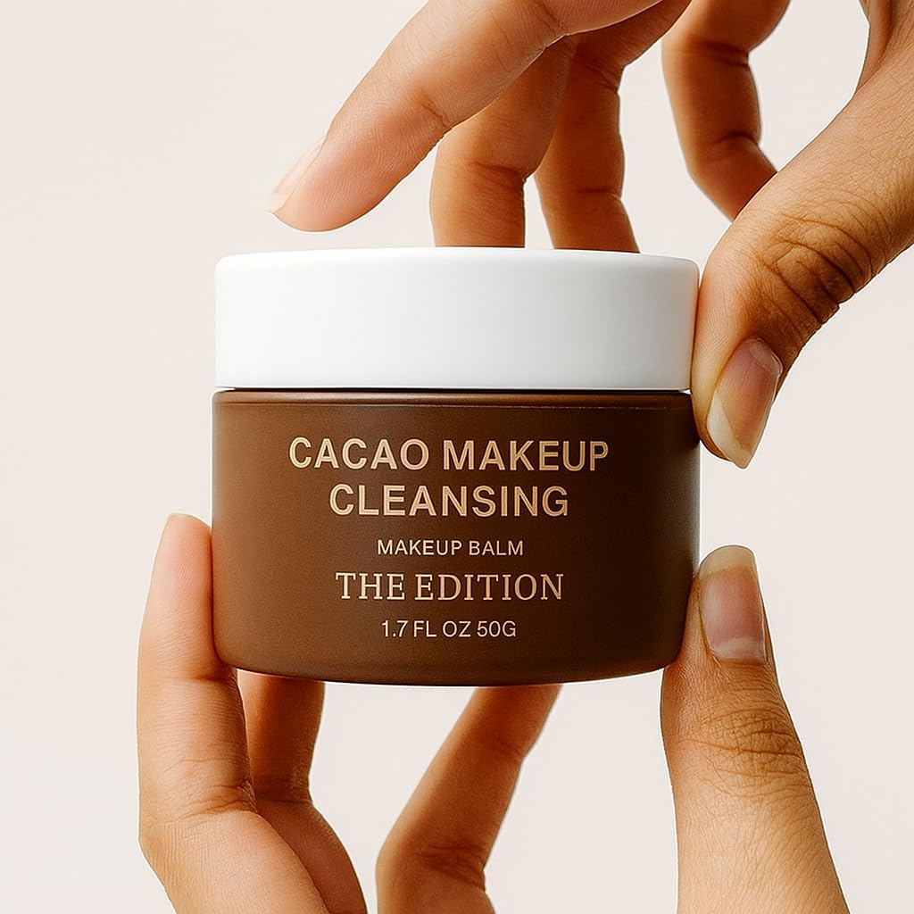 The Edition coconut cleansing balm packaging box and jar together
