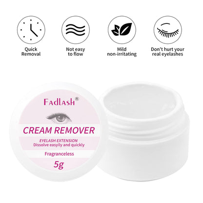 Close up of Fadlash cream lash glue remover
