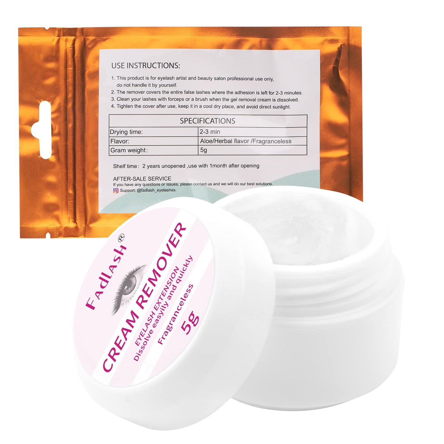 Fadlash eyelash adhesive dissolver for home and salon