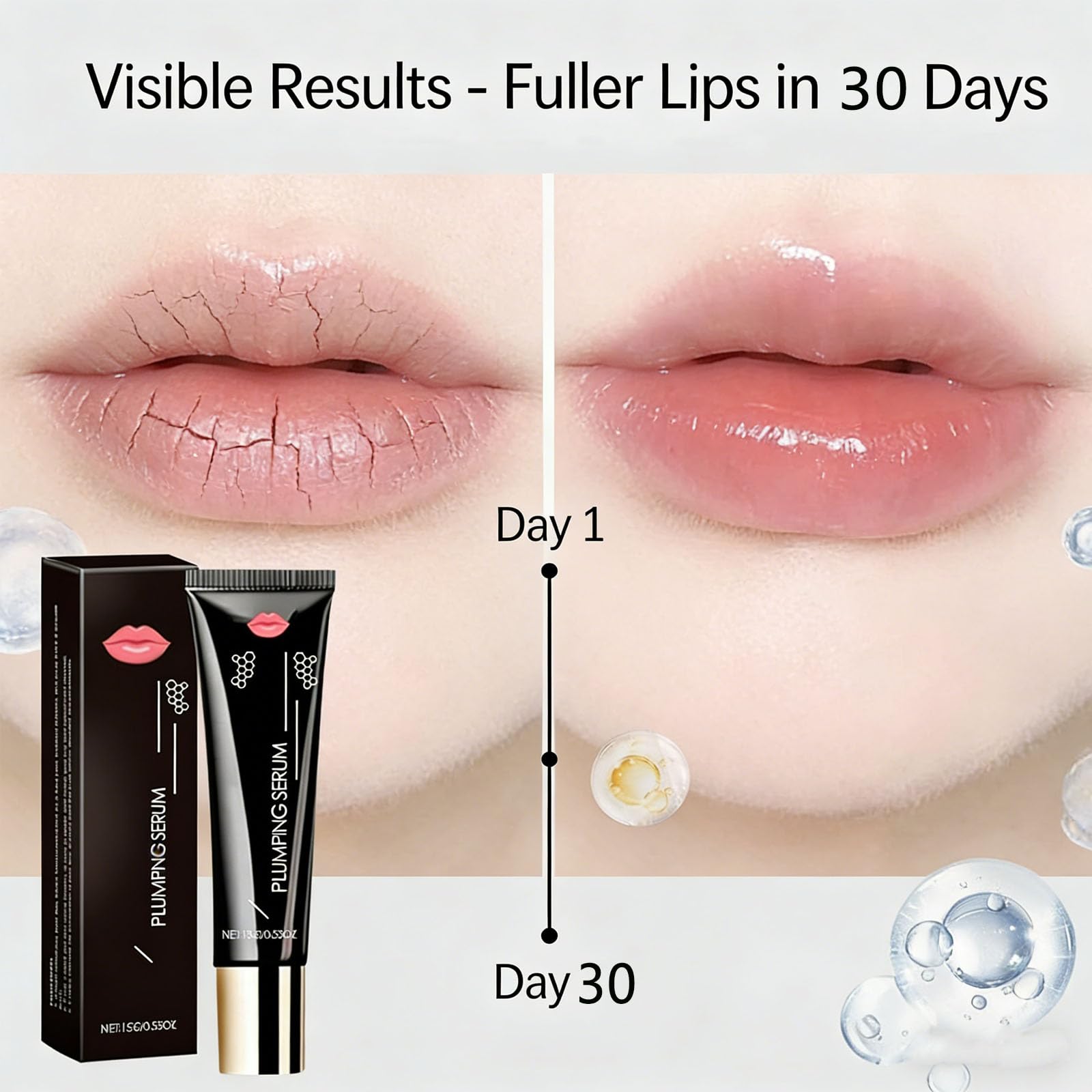 Generisch lip plumper serum texture and non-sticky finish