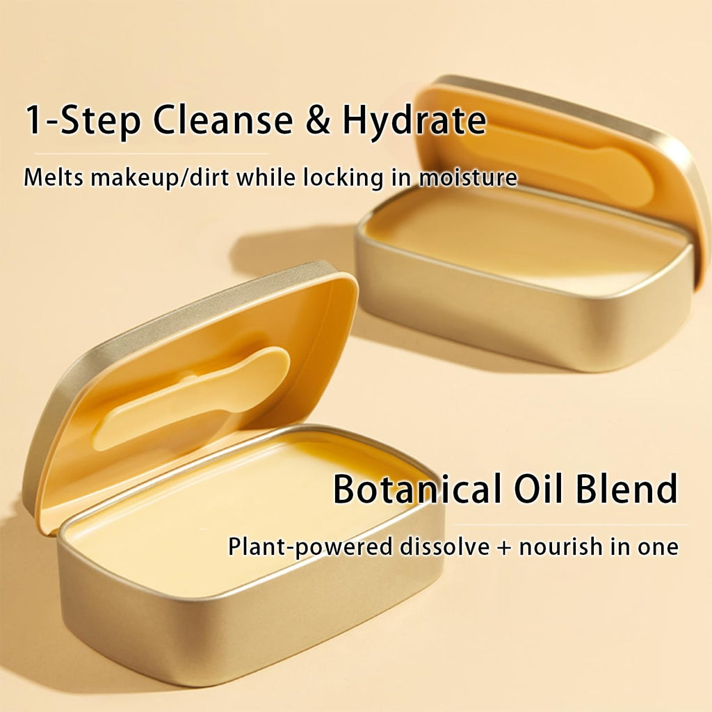 Grospe facial cleanser jar alongside its magnetic mini spatula accessory.