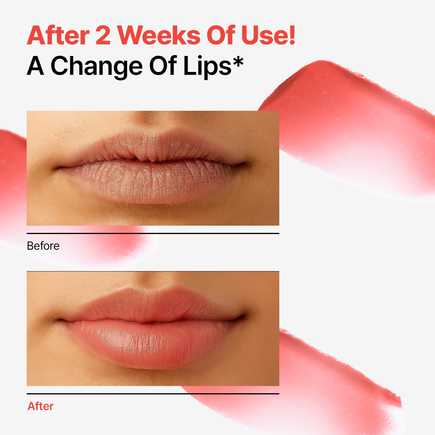 Dr. Different Retinal Lip Balm Tinted application on lips.