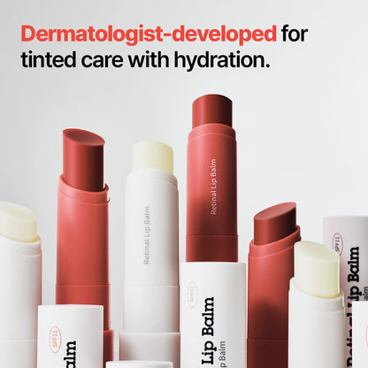 Dr. Different Retinal Lip Balm Tinted showing SPF 11 label.