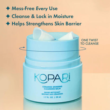 Kopari Ceramide Grinding Cleansing Balm packaging detail