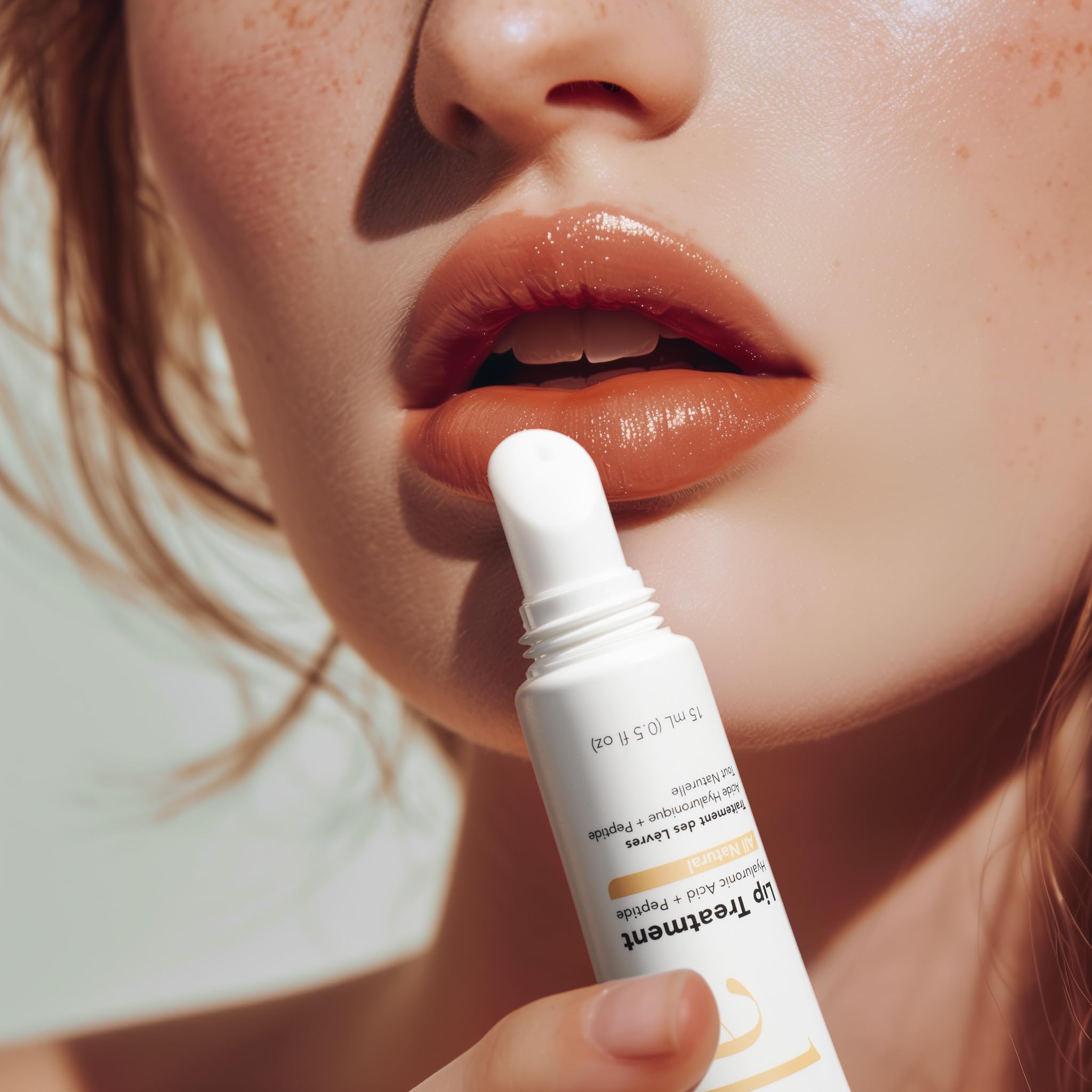 Side profile of They Call Her Alfie peptide lip treatment 15ml tube