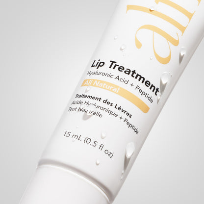 Detailed view of They Call Her Alfie lip treatment label