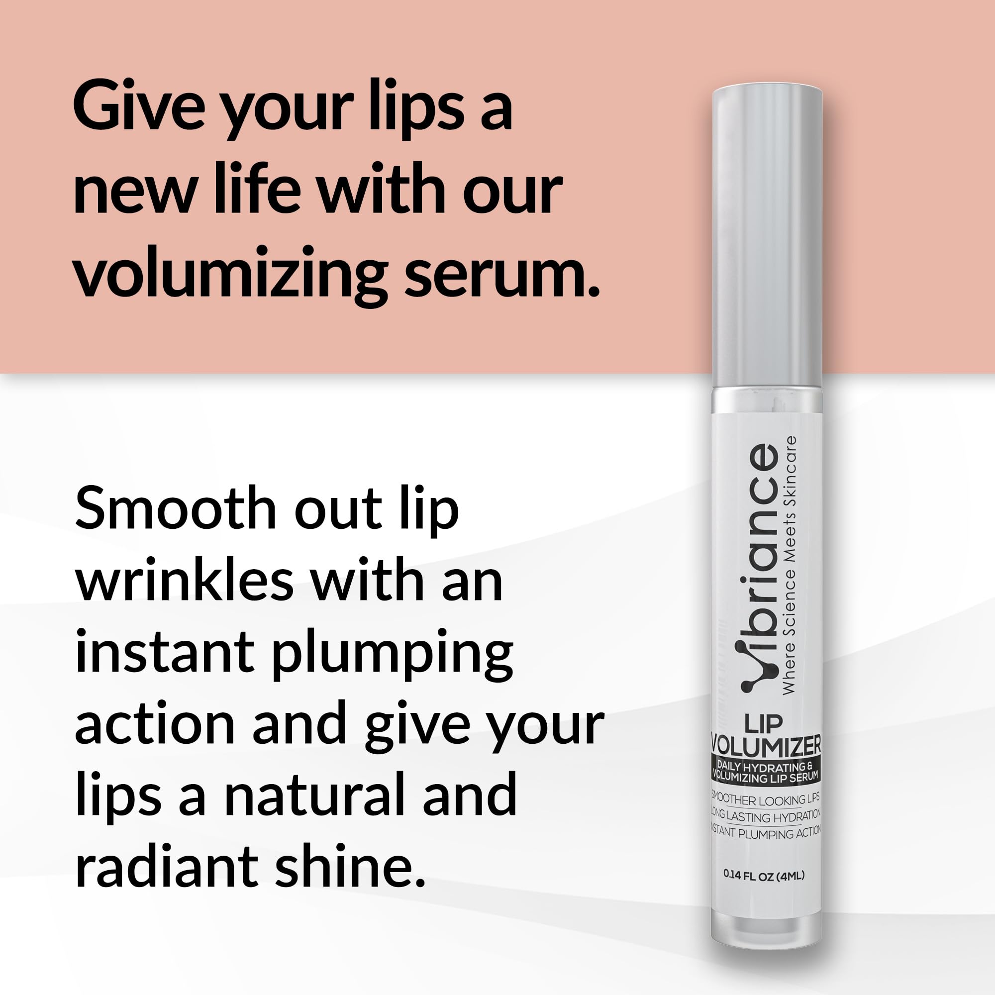Vibriance Lip Volumizer serum applicator showing texture