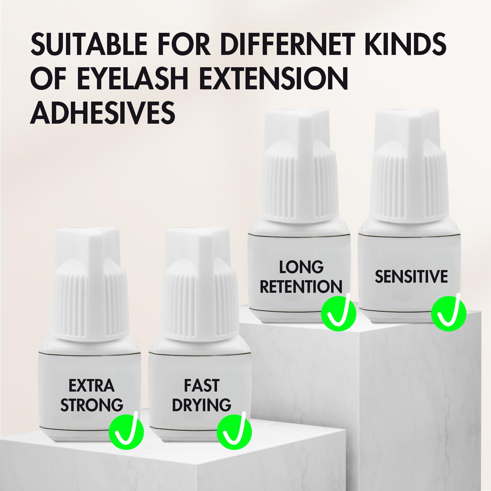 Professional eyelash extension remover kit with micro swabs and eye pads