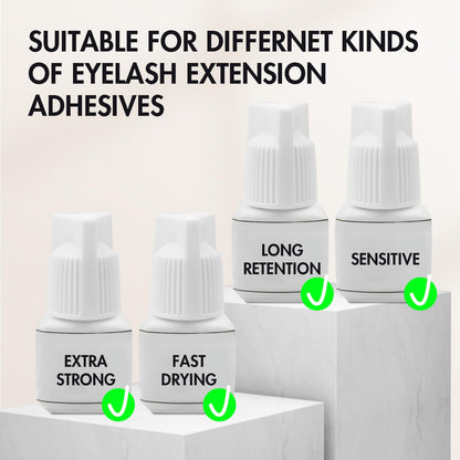 Professional eyelash extension remover kit with micro swabs and eye pads