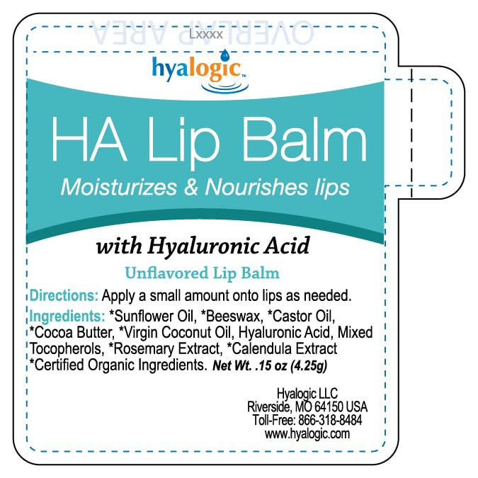 Close up of Hyalogic lip balm stick texture