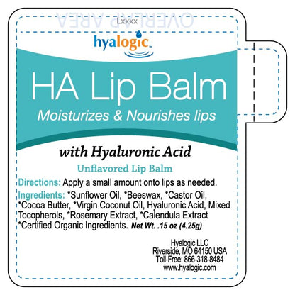 Close up of Hyalogic lip balm stick texture