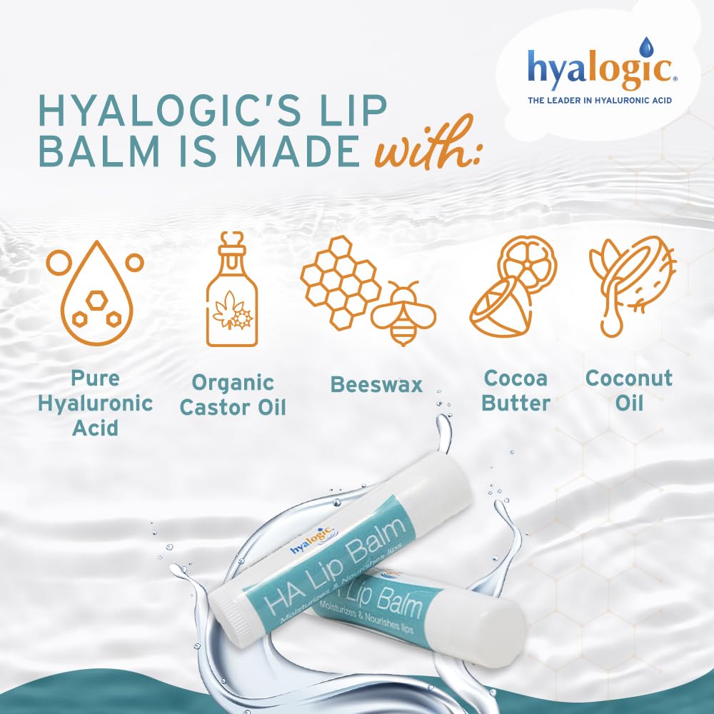 Hyalogic HA Lip Balm branding and ingredient details
