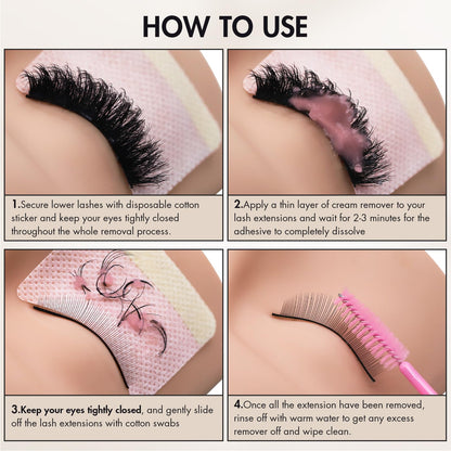Professional lash extension removal supplies for salon use