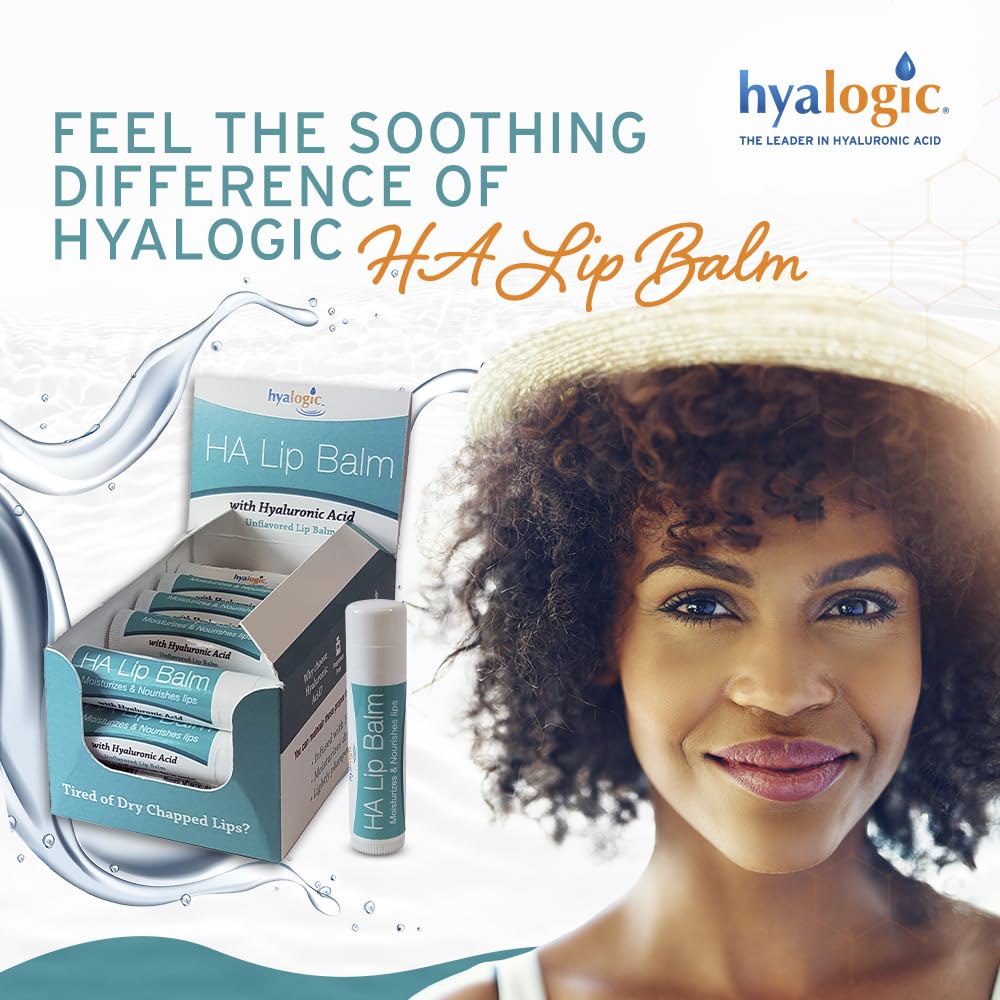 Authentic Hyalogic HA Lip Balm stick on clean background