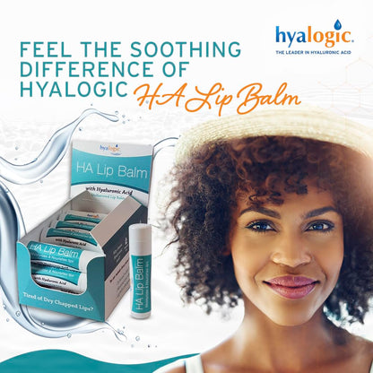 Authentic Hyalogic HA Lip Balm stick on clean background