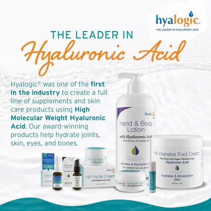 Back label of Hyalogic lip balm with product information