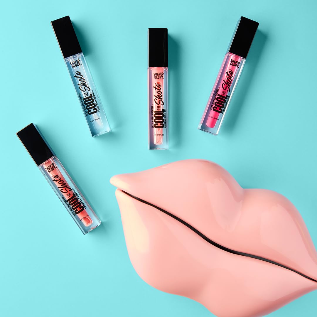 Side profile of Soap And Glory Cool The Shots lip gloss