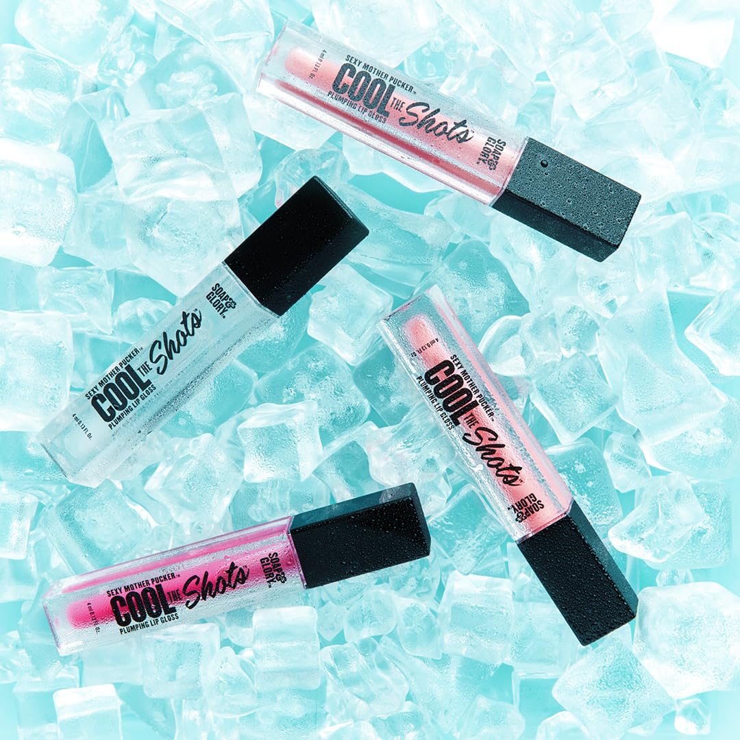 Texture and shine swatch of Soap And Glory lip plumper