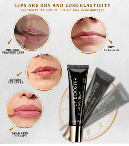 Guouurr collagen serum for lips before and after concept