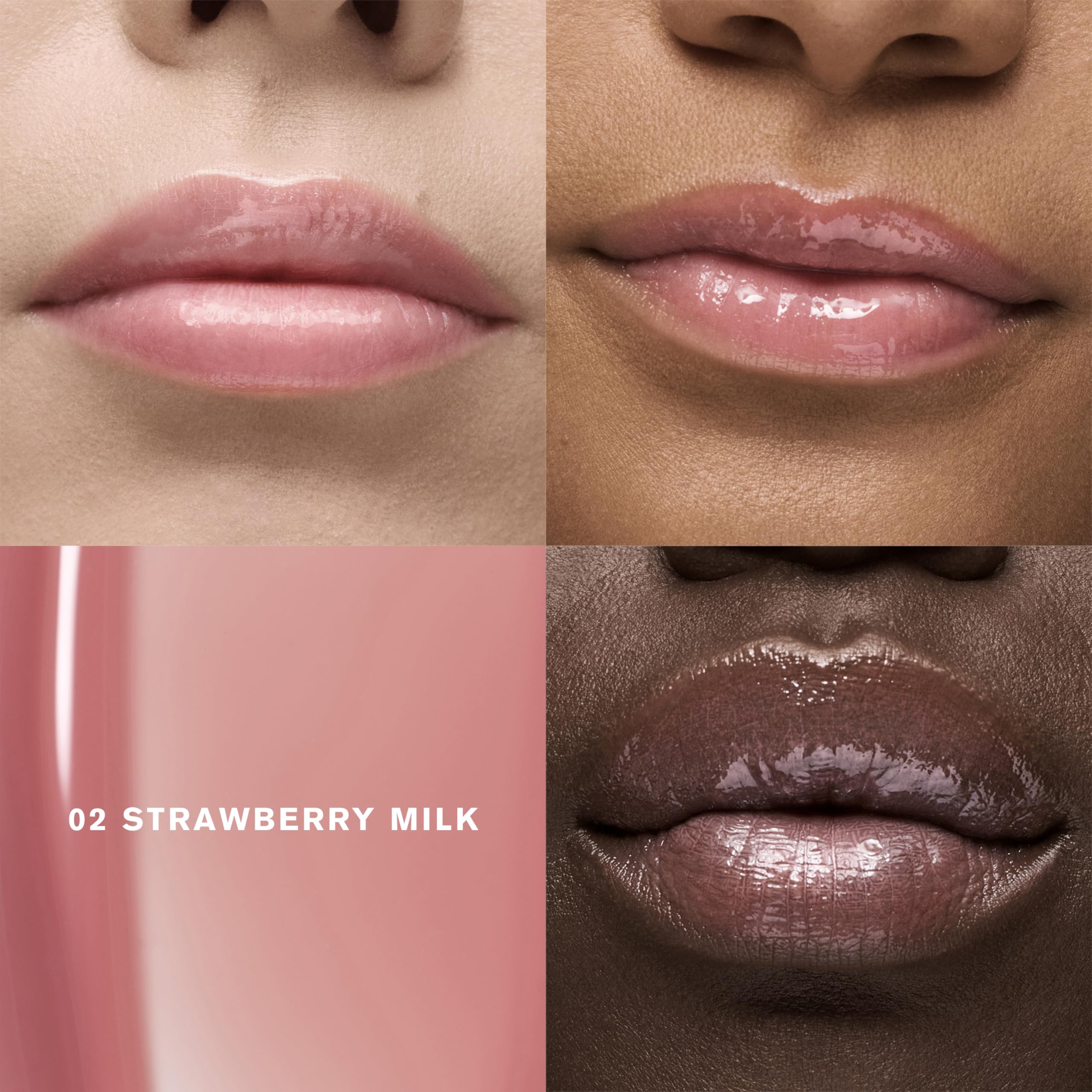 Close up of Estée Lauder lip oil applicator and texture