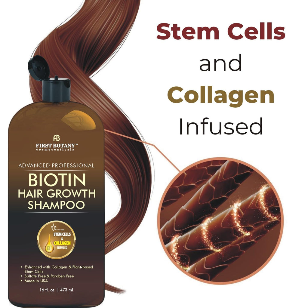 First Botany Hair Regrowth And Anti Hair Loss Shampoo side label and ingredients view
