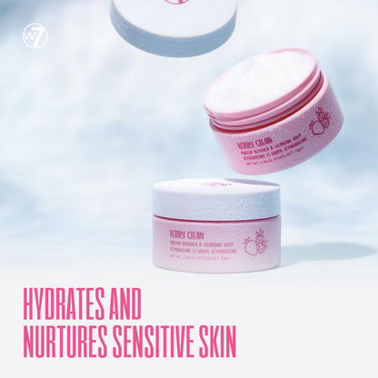 W7 Berry Clean balm applied on hand for texture demonstration