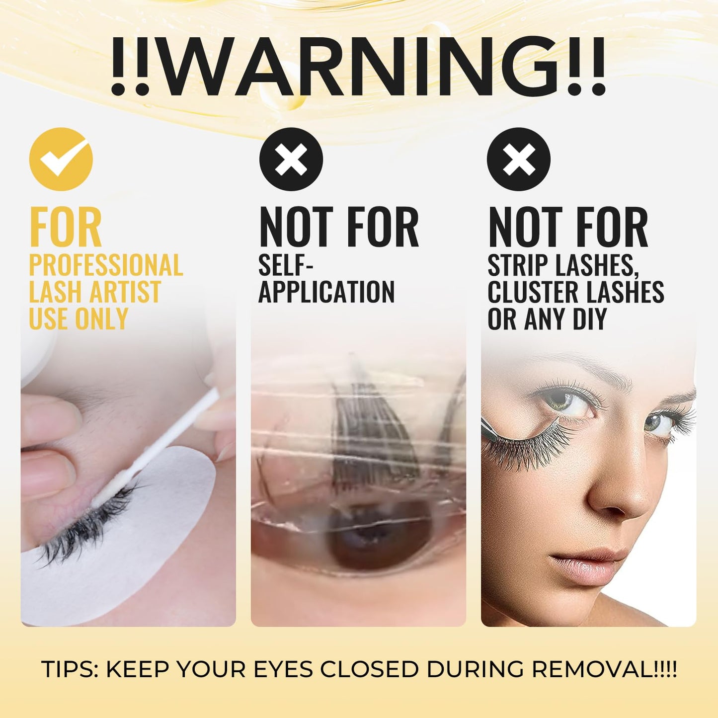 Professional eyelash adhesive remover cream texture