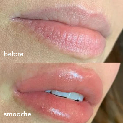 Hydrating lip plumper product swatched on hand
