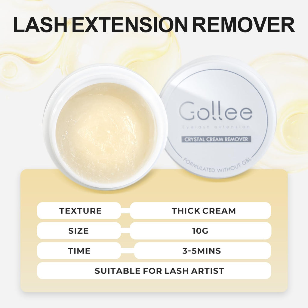 Professional beauty lash removal cream packaging side display
