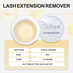 Professional beauty lash removal cream packaging side display