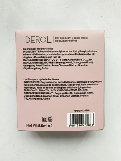 Comparison of day and night lip plumping formulas